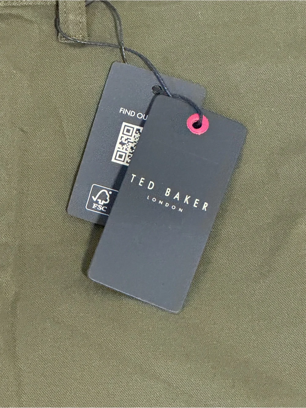 NWT Ted Baker London Regular Fit Textured Chino Trouser - Olive Khaki Size 36R